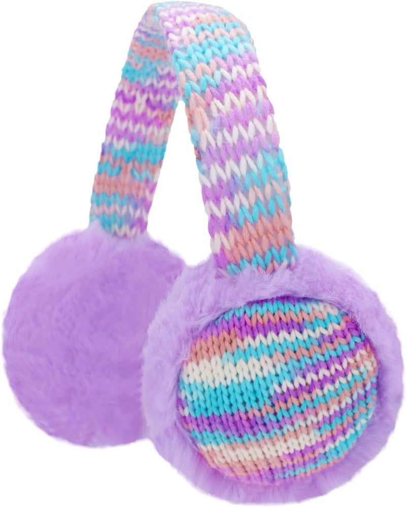 BUTITNOW Winter Knit EarMuffs for Kids Warm Furry Girls Ear Muffs Plush Toddler Ear Warmers Outdoor Ear Covers - Image 1
